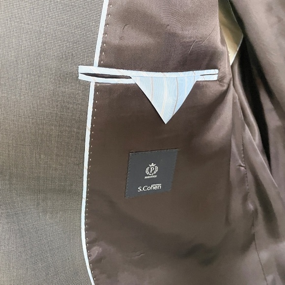 S. Cohen men’s Blazer Reagan Taupe brown Formal Business Casual Old money Sz 50s - Picture 6 of 15
